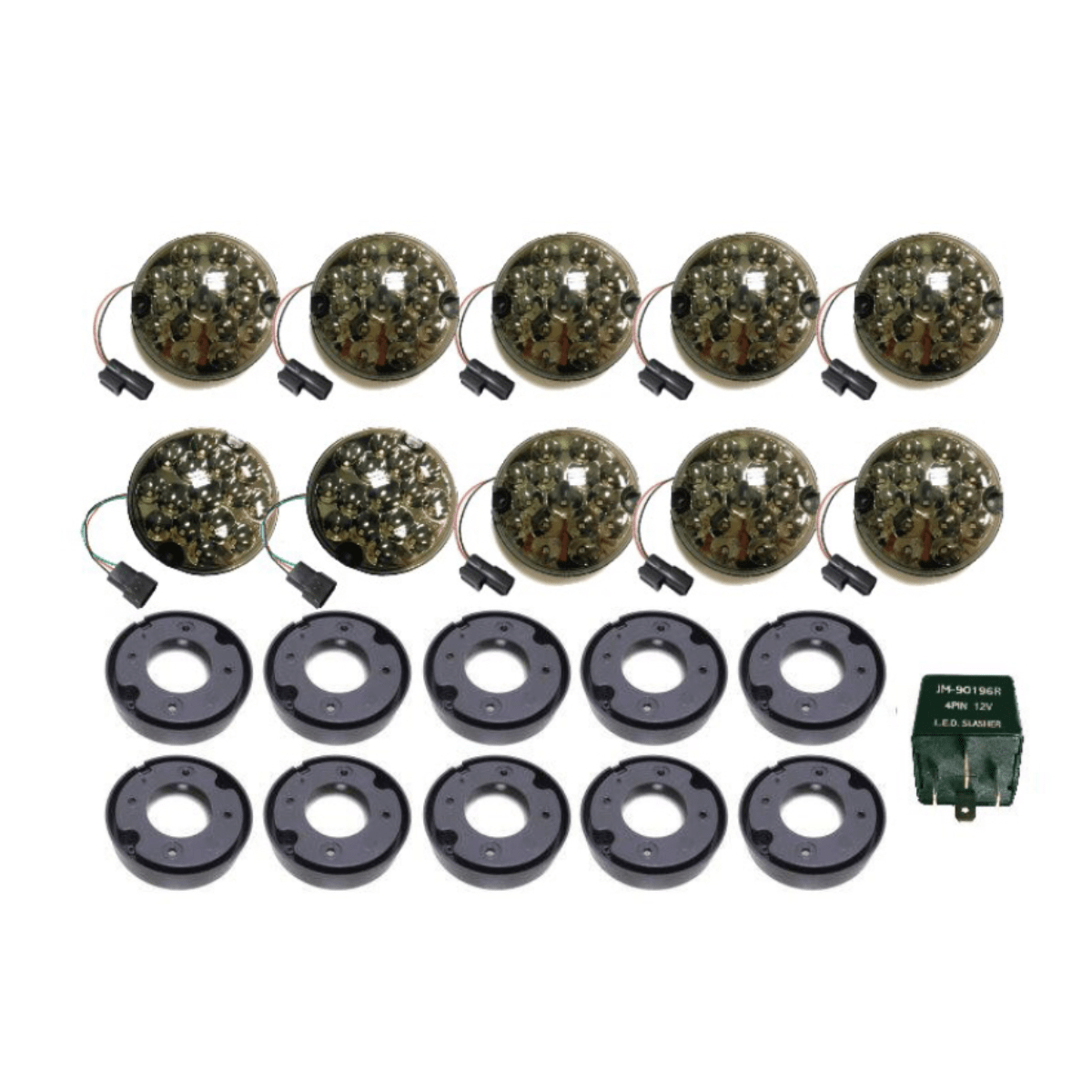 Land Rover Defender Smoke 95mm LED Light 10PC KIT - Defender Upgrades  Malaysia - Accessories, Parts, Customisation, Wheels